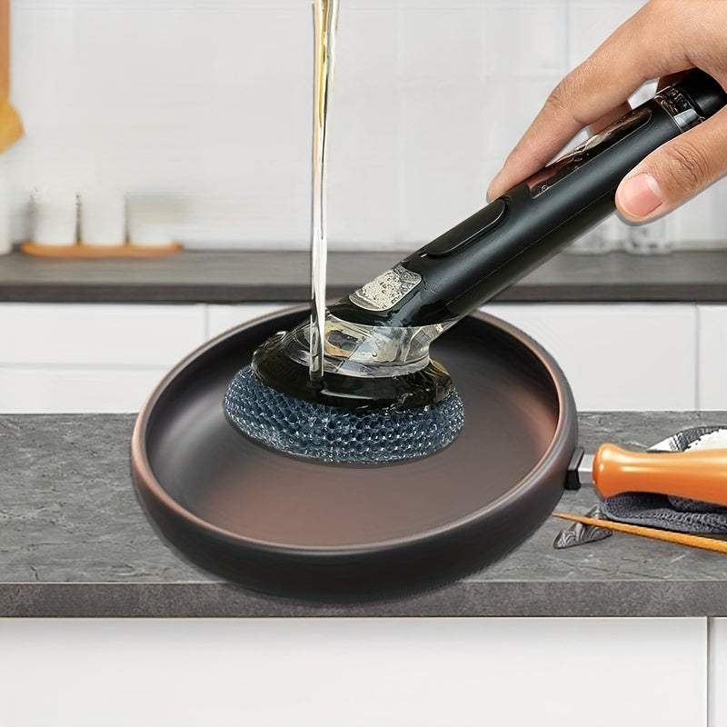 Non-Electric Pot Brush with Soap Dispenser