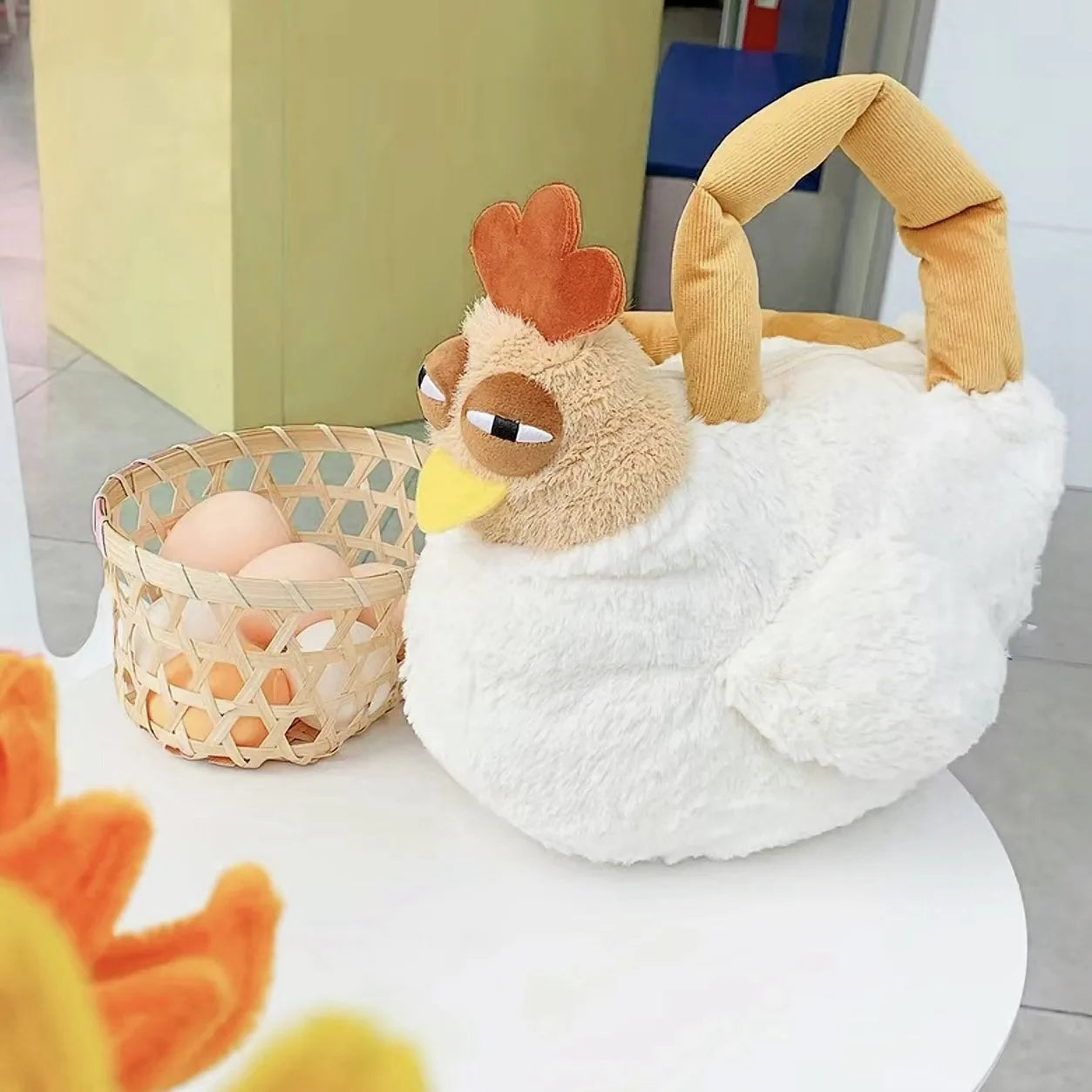 Fun Dozy Chicken Plush Bag Doll