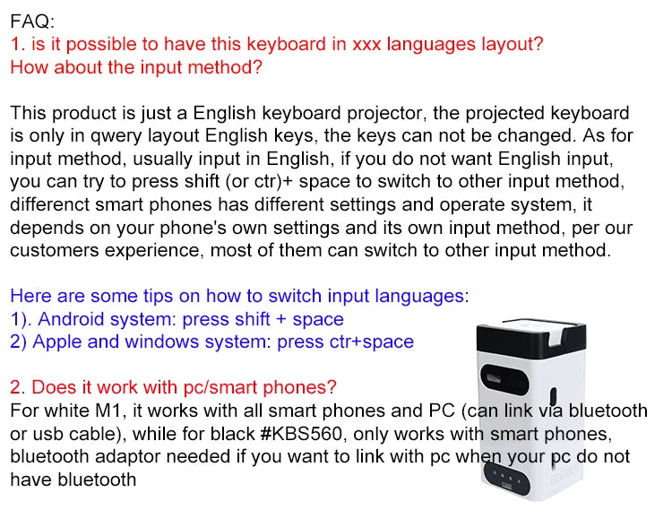 LaserType – Mini Wireless Virtual Keyboard