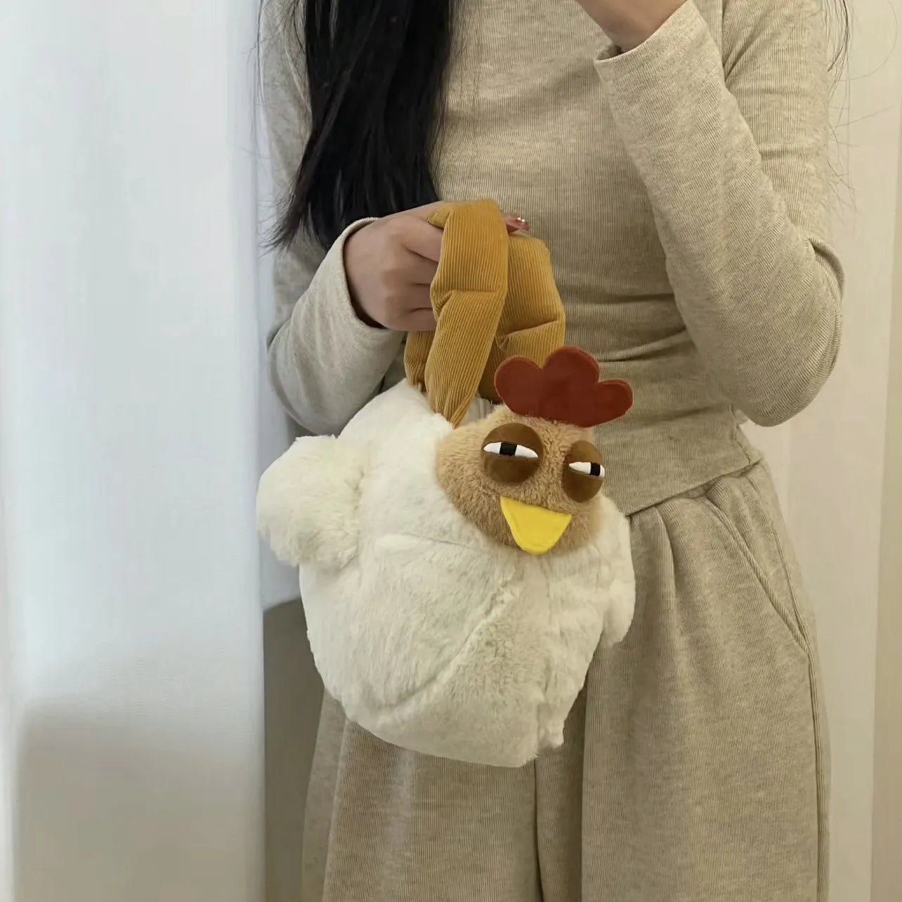 Fun Dozy Chicken Plush Bag Doll