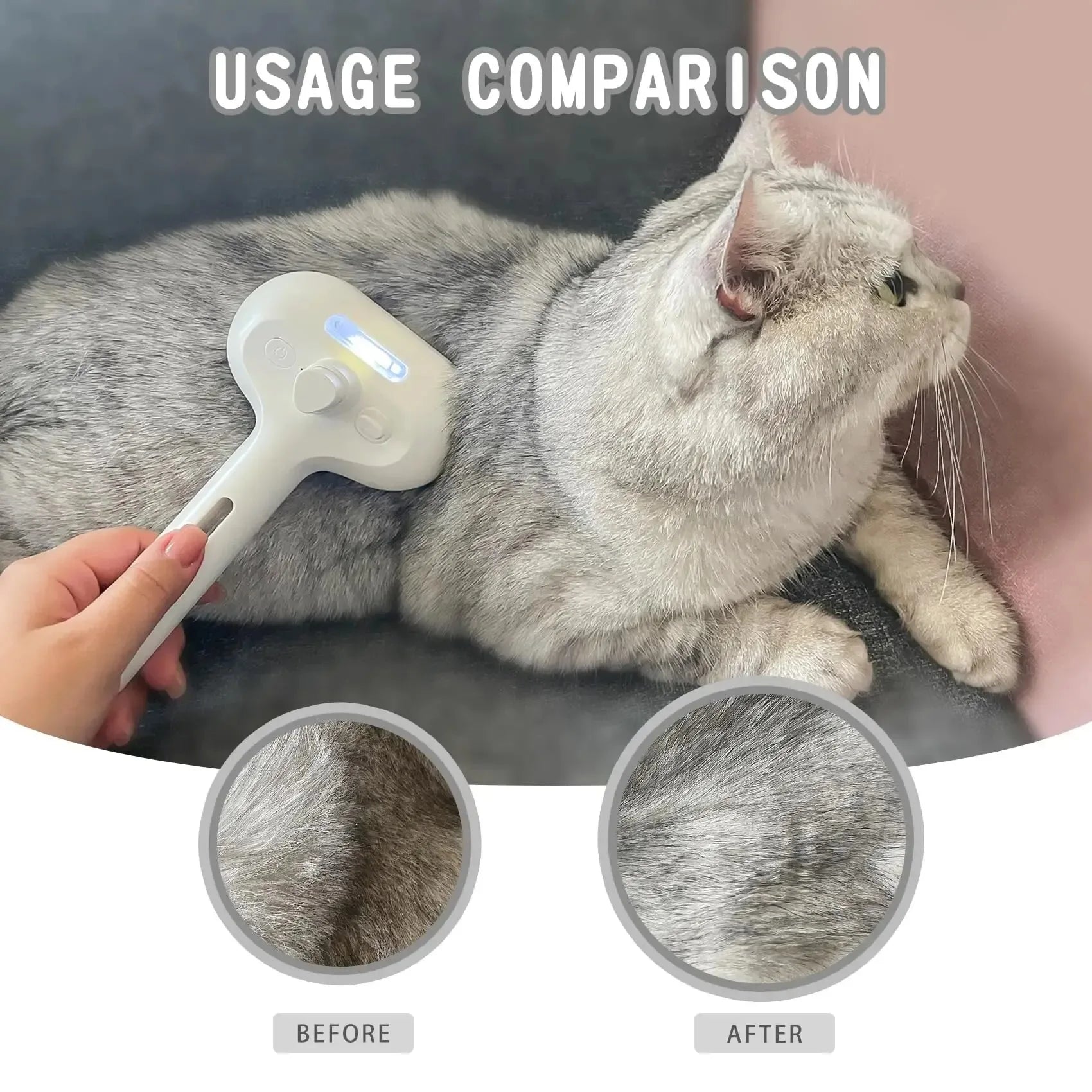 3-in-1 Electric Pet Hair Brush