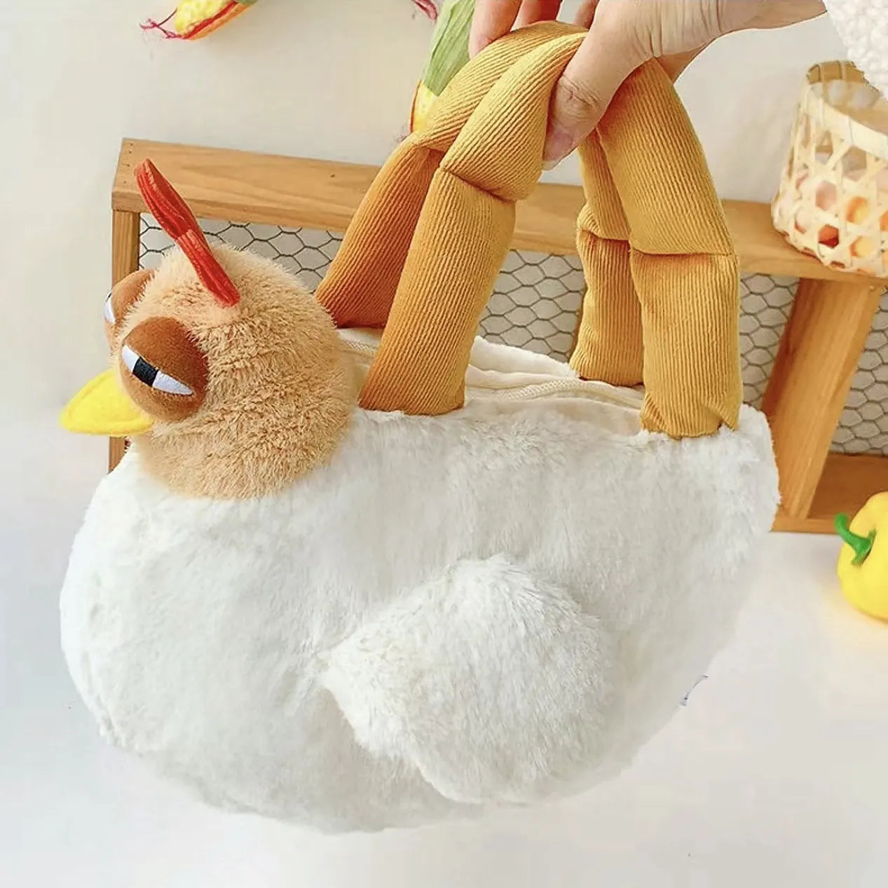 Fun Dozy Chicken Plush Bag Doll