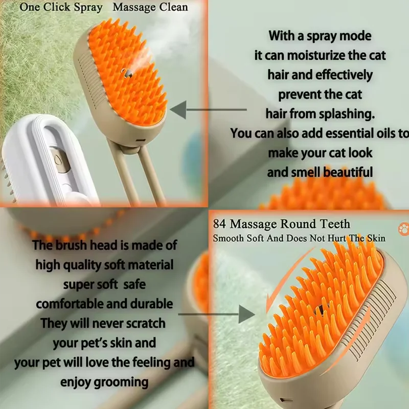 3-in-1 Electric Pet Hair Brush