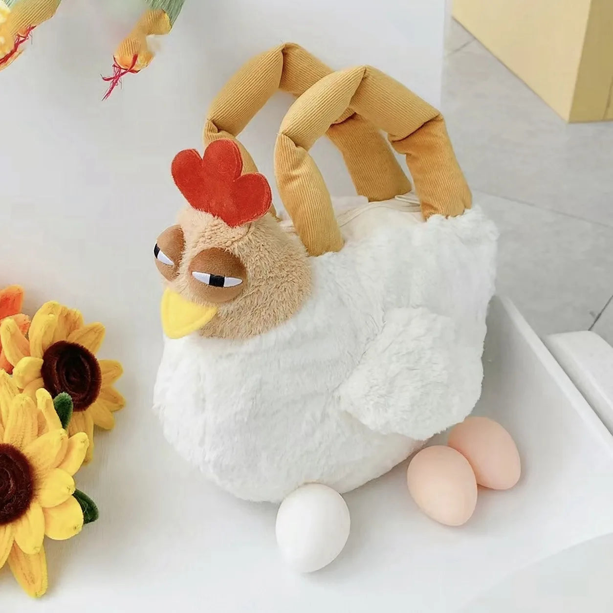 Fun Dozy Chicken Plush Bag Doll