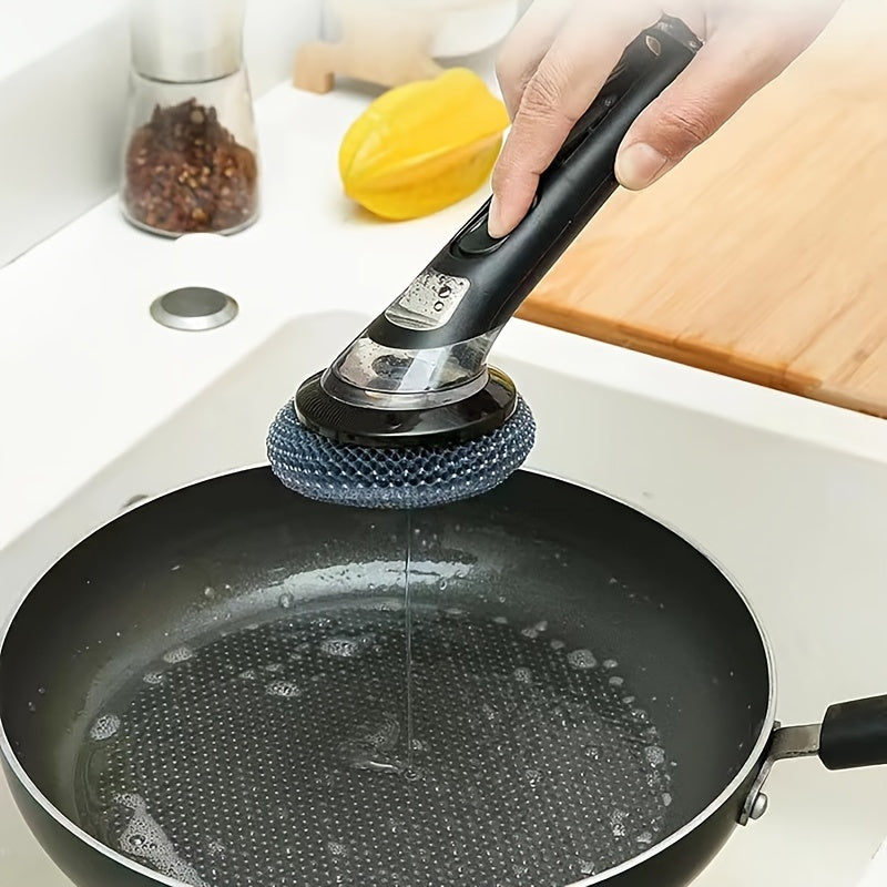 Non-Electric Pot Brush with Soap Dispenser